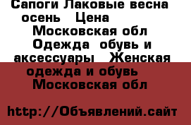 Сапоги Лаковые весна /осень › Цена ­ 15 000 - Московская обл. Одежда, обувь и аксессуары » Женская одежда и обувь   . Московская обл.